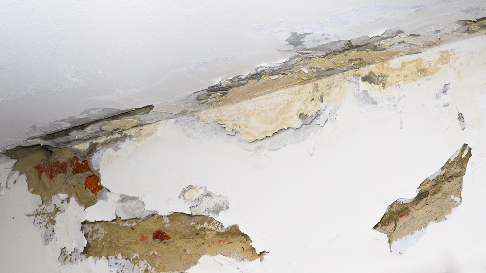 Damage,Ceiling,From,Water,Pipelines,Leakage.,Housing,Problem,Concept,-